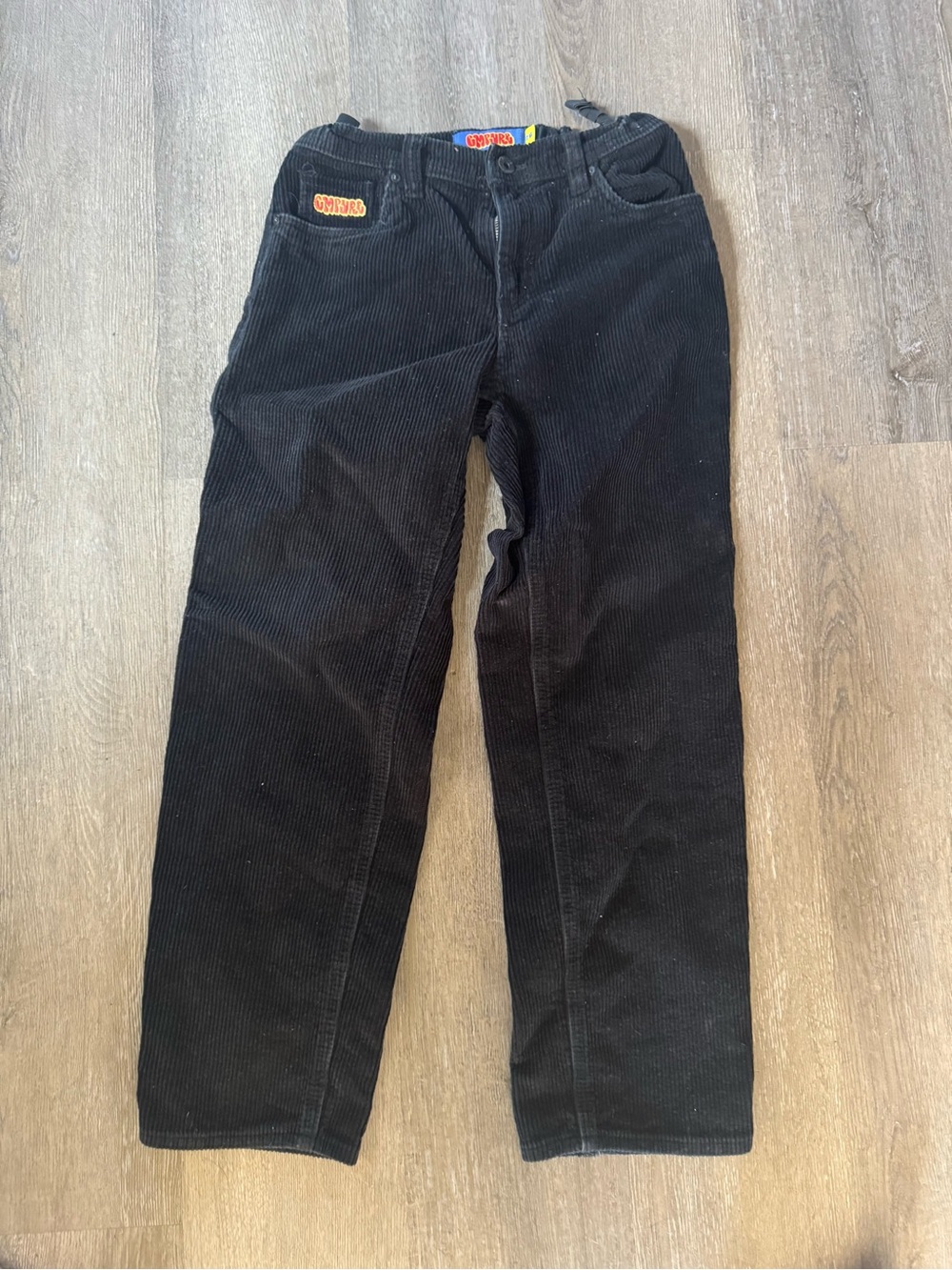 EMPYRE Loose Relax Fit Black Corduroy Skate Pants Youth